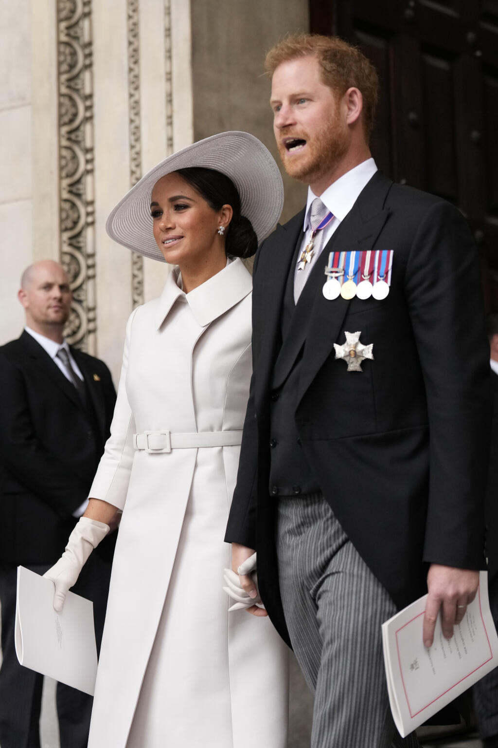 Vojvodkyňa Meghan Markle na oslavách platinového jubilea kráľovnej Alžbety počas bohoslužby v kostole sv. Pavla.