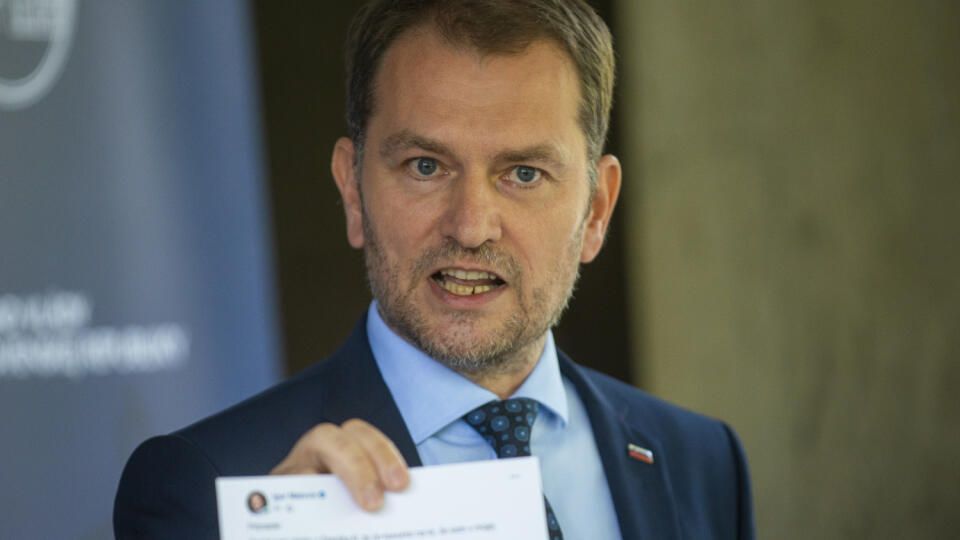 Na snímke predseda vlády SR Igor Matovič.