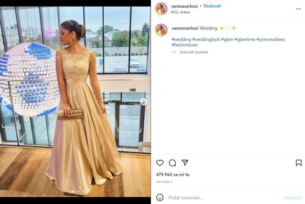 Vanessa na svadbe