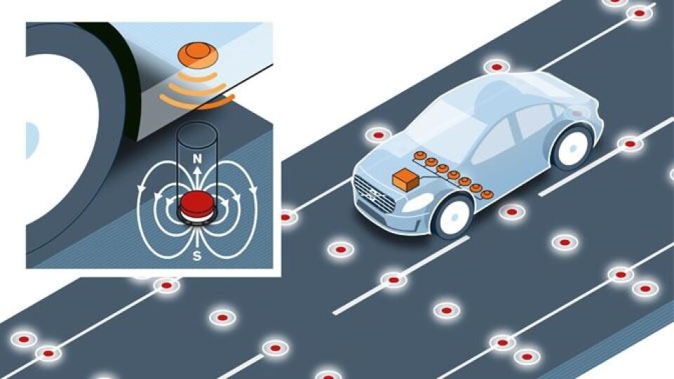 Magnety zabudované v ceste by mali slúžiť