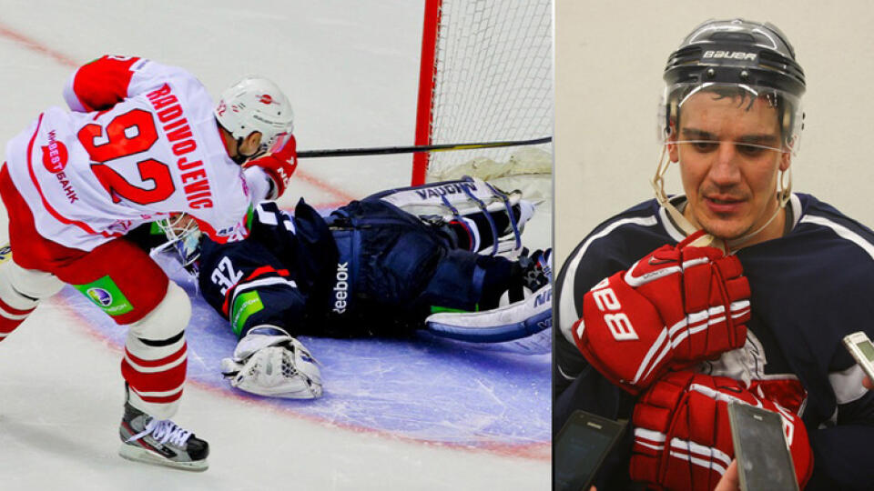 OROL NA  PRSIACH:  Radivojevič si  dres Slovana  obliekol, keď sa  so spoluhráčmi  z reprezentácie  pripravovali na  MS 2013 a kouč  Čada im dovolil  trénovať so  Slovanom, ich  kluby už totiž  skončili sezónu.