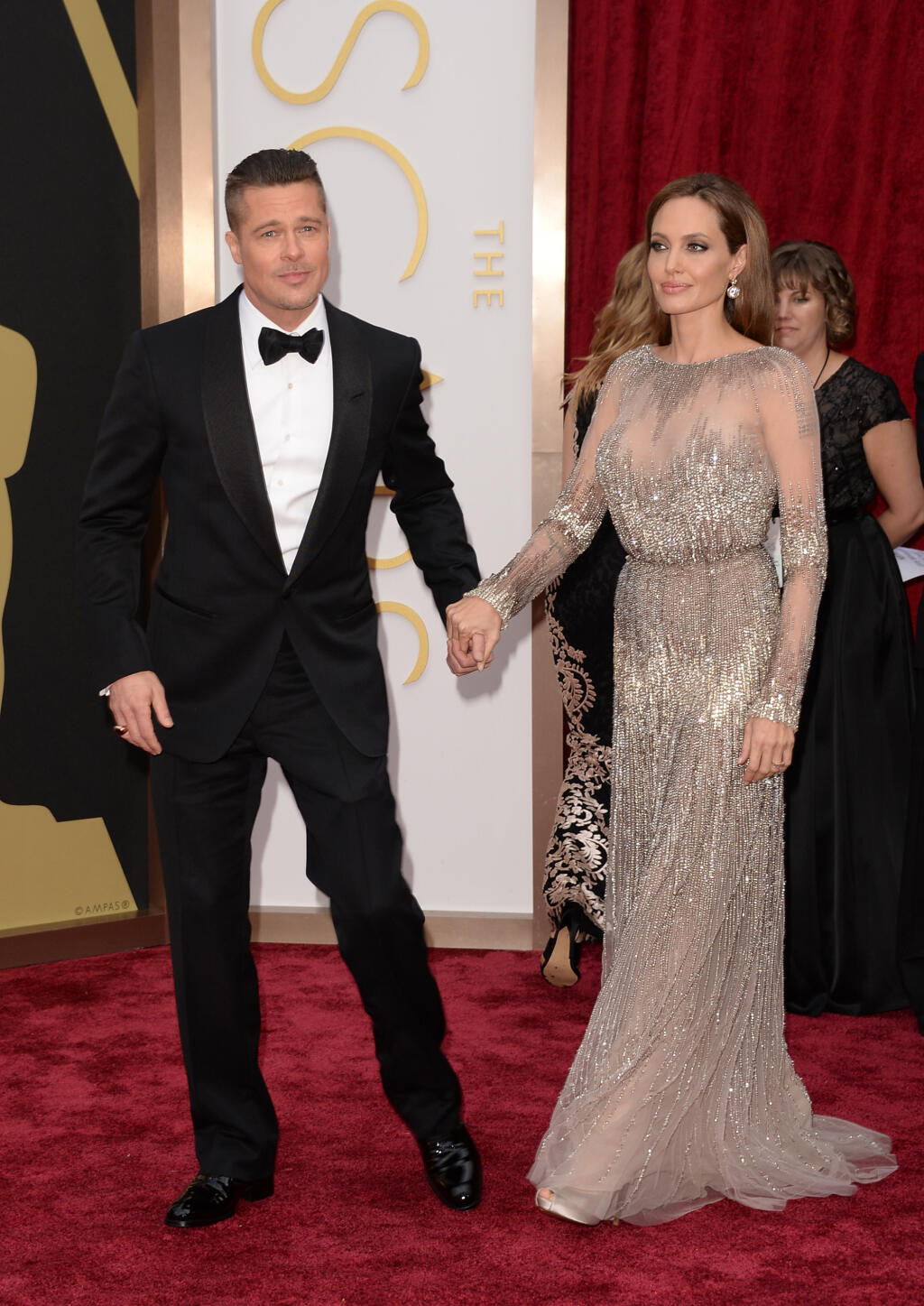 Angelina Jolie a Brad Pitt na Oscaroch v roku 2014.