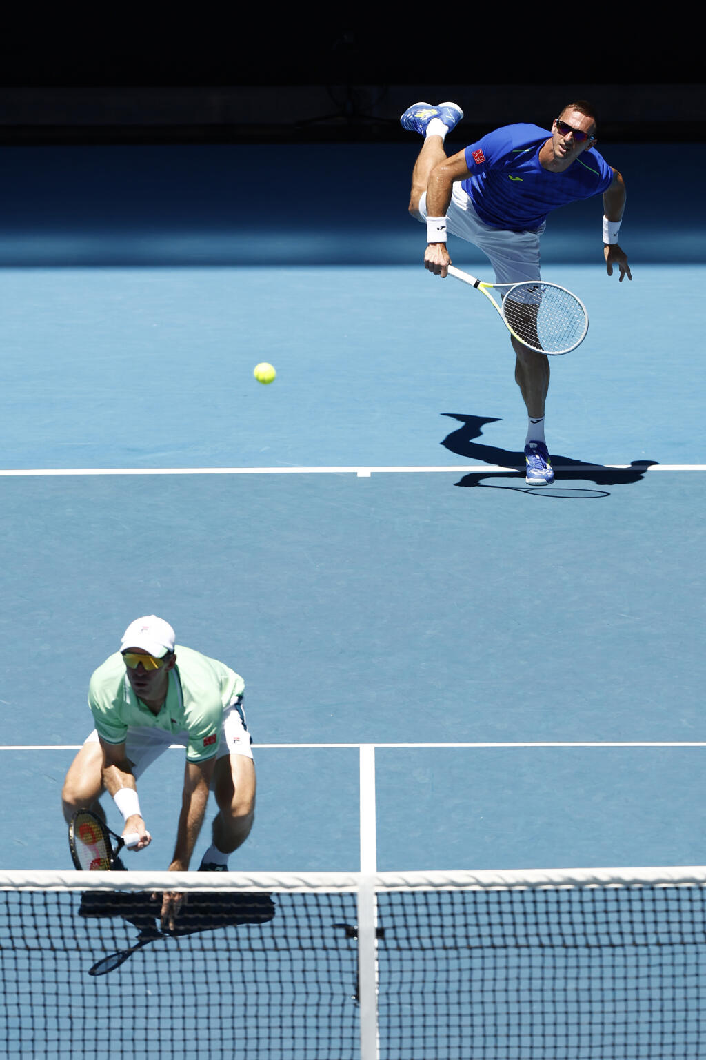 Filip Polášek a John Peers na Australian Open 2022.