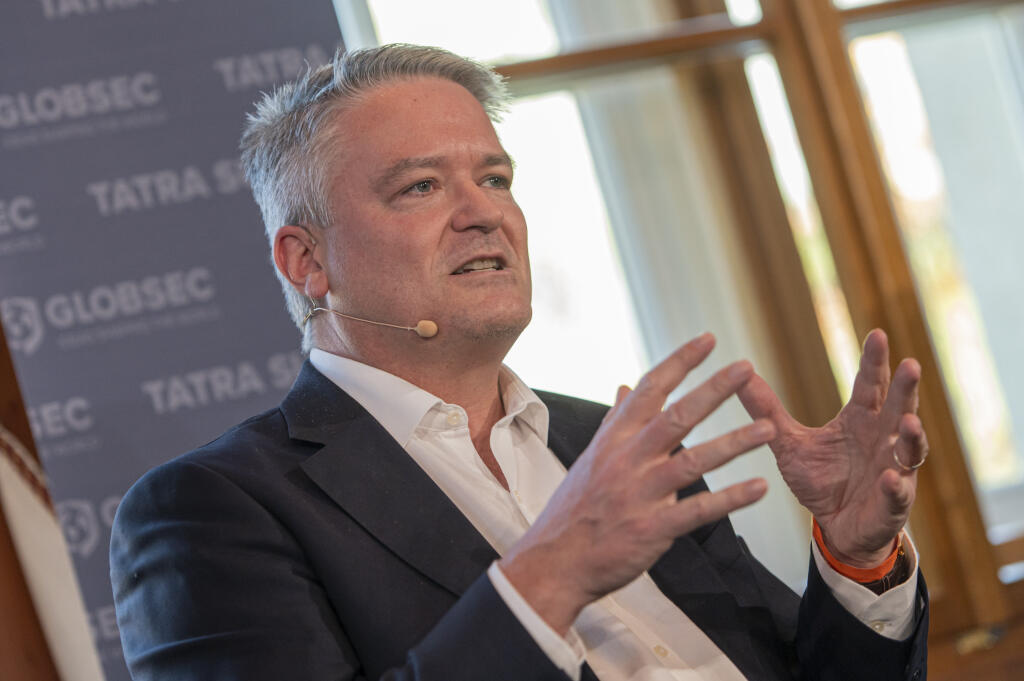 Hlavnou témou tohtoročného Tatra Summitu, ktorý tradične organizuje Globsec, je ekonomická obnova Európy v čase krízy. Na snímke generálny tajomník OECD Mathias Cormann. Štrbské Pleso, 8. októbra 2021. FOTO TASR - Michal Svítok