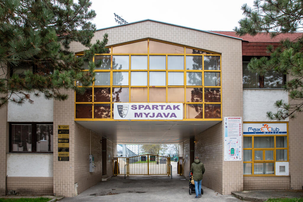 Na snímke je areál štadióna Spartak Myjava kde pôsobil Kristián Karika.