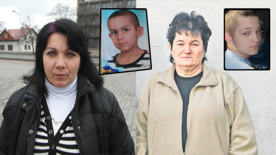 Zľava: mama Estera Šerešová a jej syn Emanuel († 7), mama Henrieta a jej syn Andrej († 17).