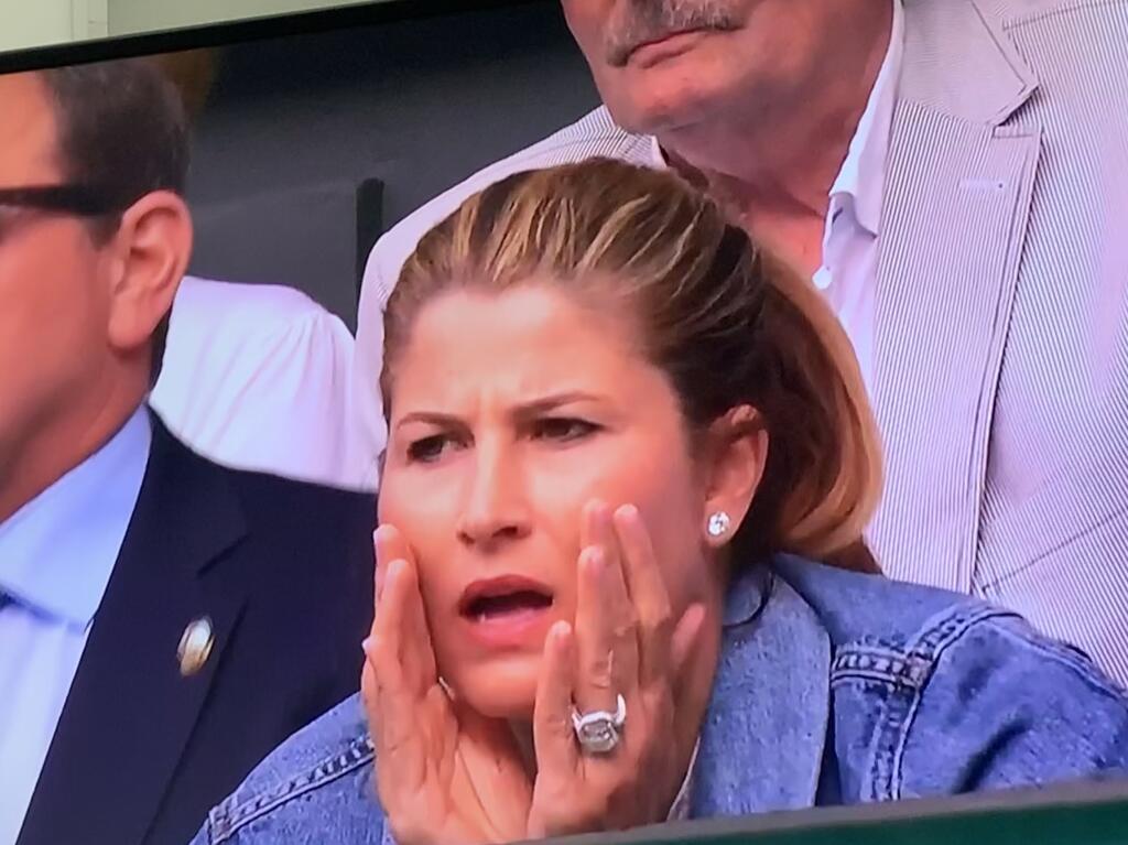 Napínavé finále sledovala Mirka Federer so zatajeným dychom. Počas celého zápasu sa poriadne pasovala s nervami.