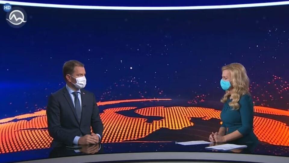 V markizáckych Televíznych novinách opäť mimoriadne vystúpil premiér SR Igor Matovič.