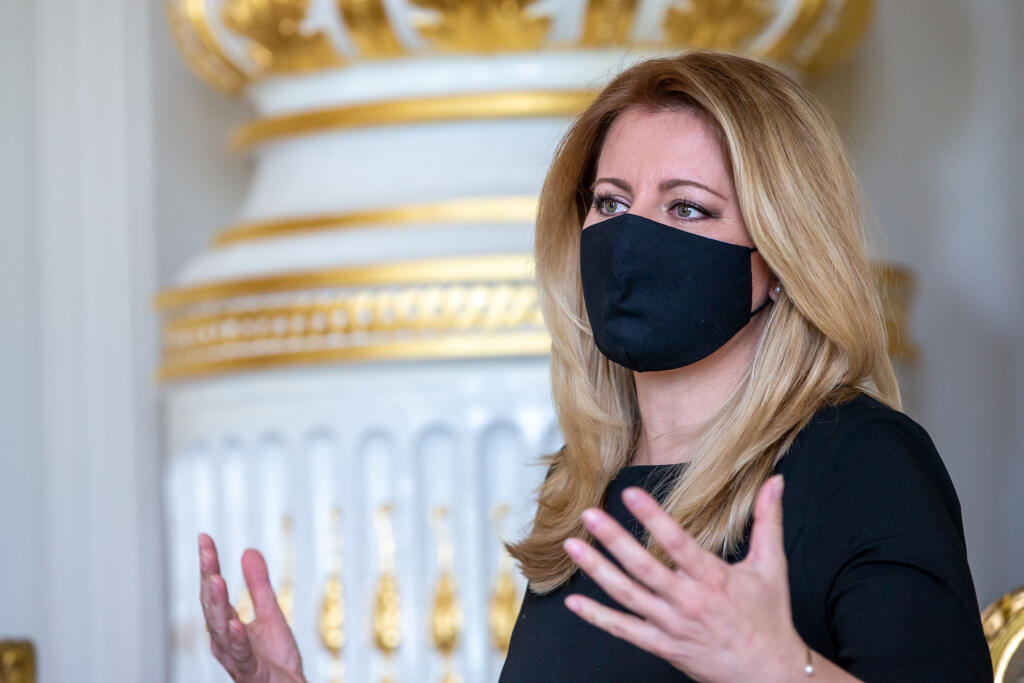 Na snímke je Zuzana Čaputová v Prezidentskom paláci v Bratislave.