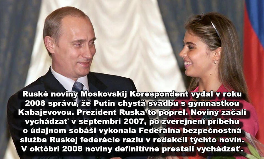 Médiá už v minulosti písali o tajnej svadbe Putina a Kabajevovej. Ruský prezident túto informáciu nepotvrdil, avšak najnovšie zábery opäť rozvírili hladinu. Pozrite sa v GALÉRII.