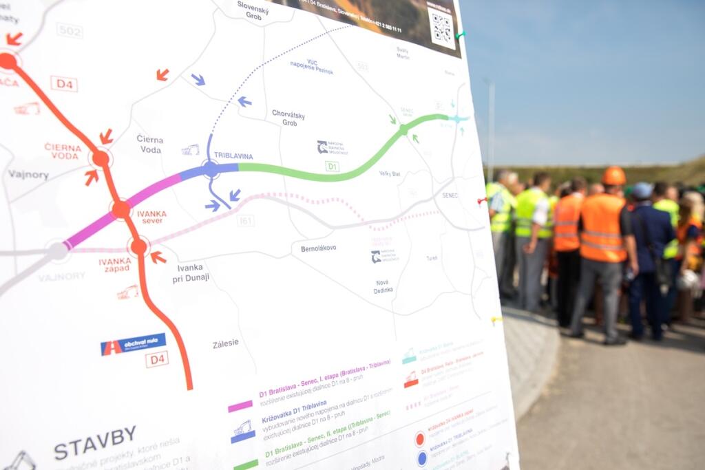 Prebiehajúce práce na križovatke D1 Triblavina