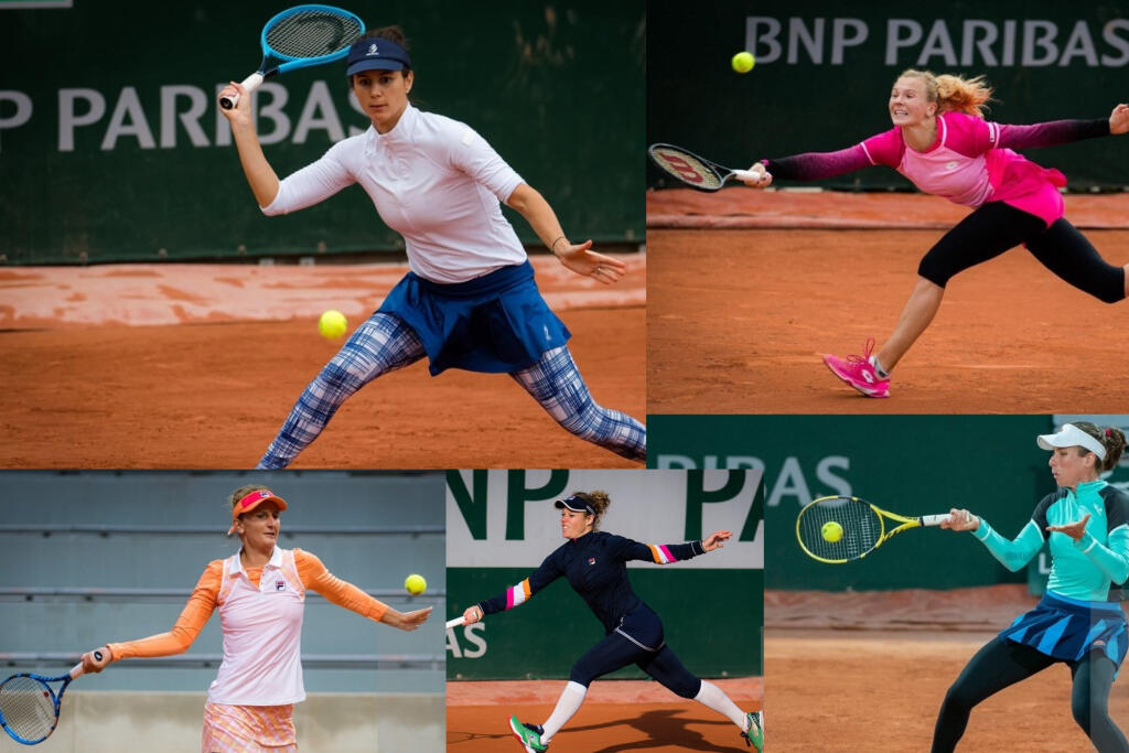 Roland Garros sa niesol v znamení sychravej jesene, tak niektoré tenistky zvolili viacvrstvové oblečenie.