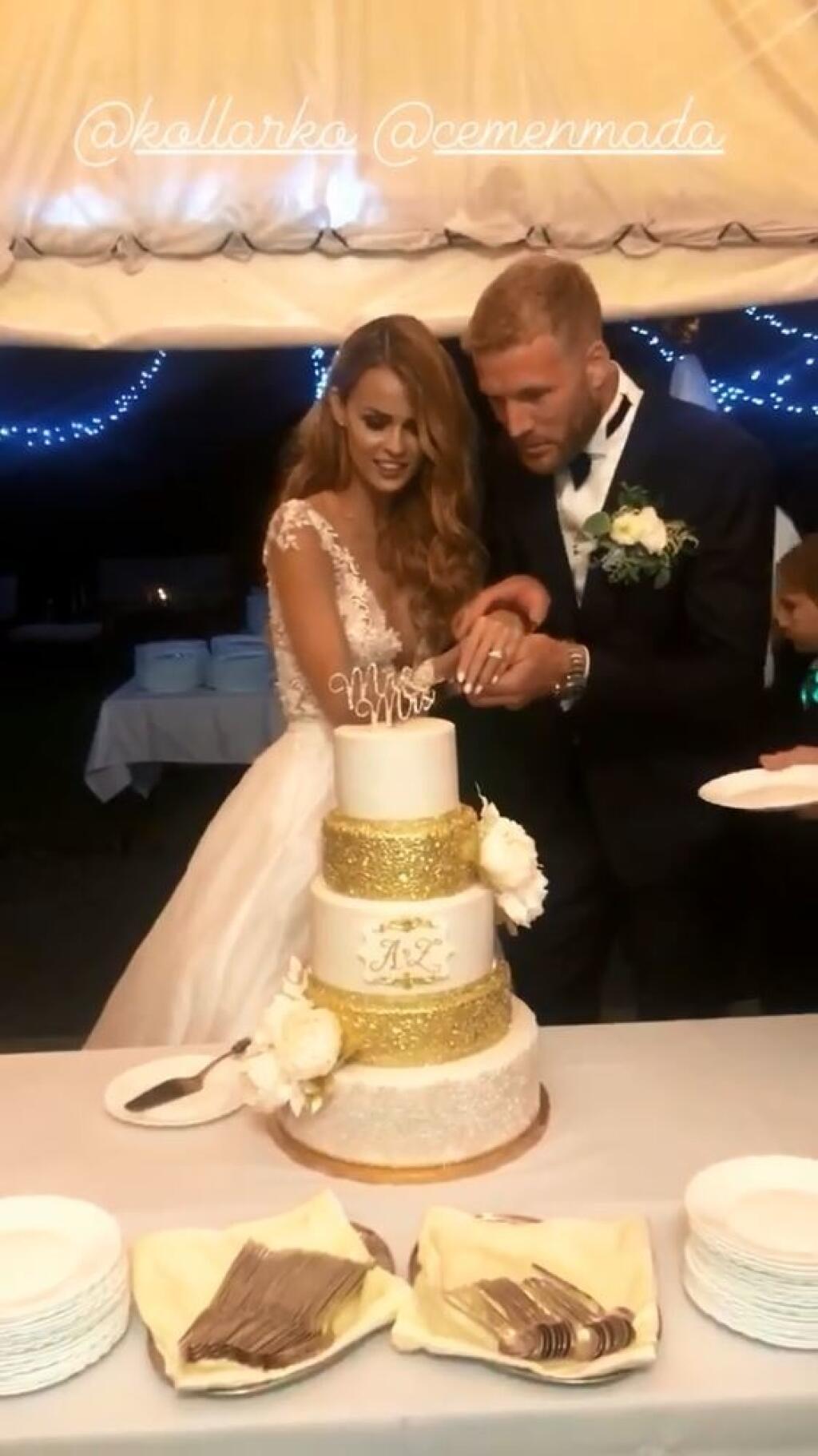 Adam Nemec so Zuzanou sa brali v roku 2018 a na ich svadbe nechýbali ani slovenskí futbalisti.
