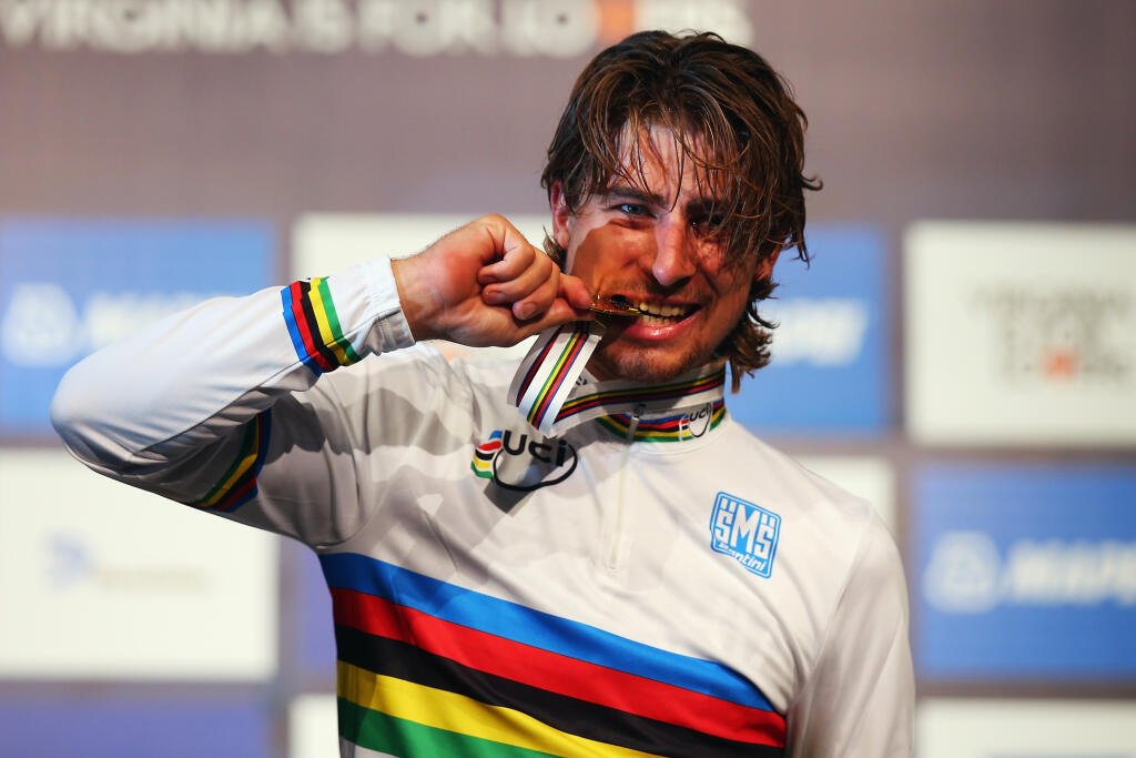 Peter Sagan po zisku titulu v roku 2015 v Richmonde.