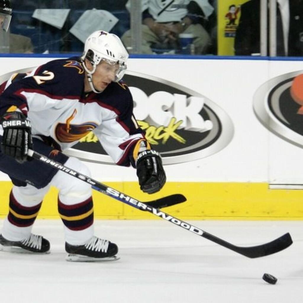 Peter Bondra v drese Atlanty Thrashers.