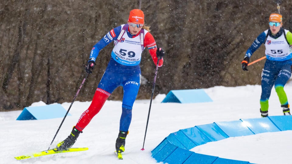 Majstrovstvá Európy v biatlone. Stíhacie preteky žien. Na snímke je Anastasiya Kuzminová.