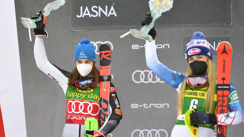Petra Vlhová a Mikaela Shiffrinová sú najväčšie rivalky v súčasnom lyžovaní.