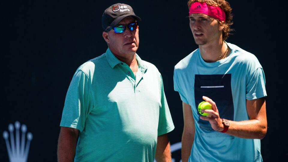 Alexander Zverev na tréningu s Ivanom Lendlom