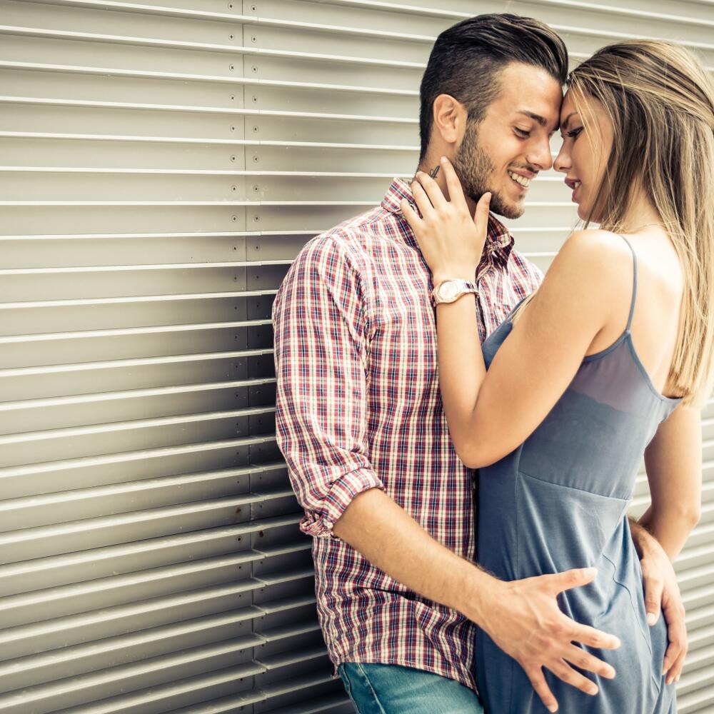 Couple love moments