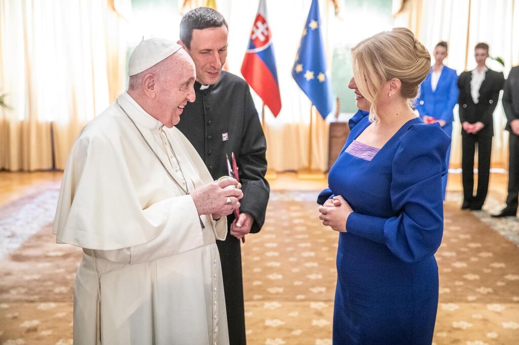 Stretnutie slovenskej prezidentky Zuzany Čaputovej s pápežom Františkom.