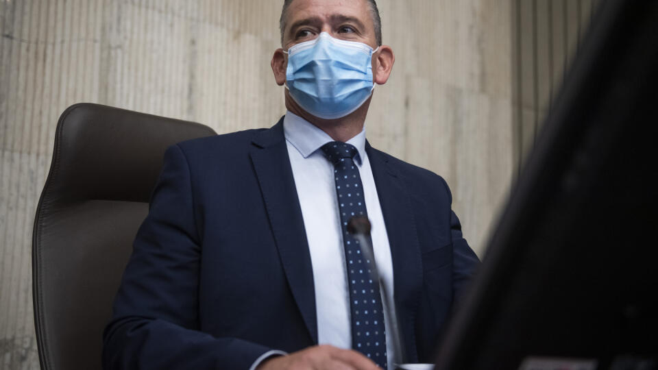 Na snímke minister vnútra SR Roman Mikulec (OĽaNO) počas 16. rokovania vlády SR v Bratislave 16. júna 2021. FOTO TASR - Jaroslav Novák