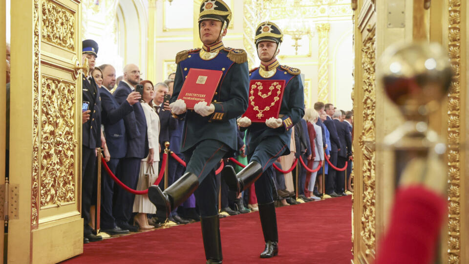 Pred inauguračným ceremoniálom Vladimíra Putina.