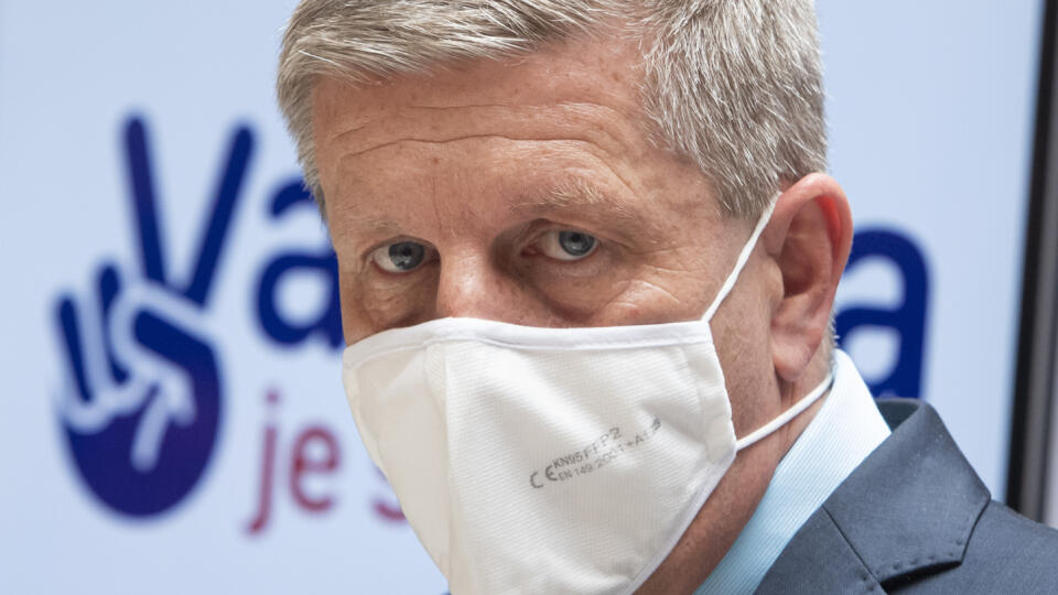 Na snímke minister zdravotníctva SR Vladimír Lengvarský (nominant OĽaNO) počas brífingu po skončení 12. rokovania vlády SR 19. mája 2021 v Bratislave. FOTO TASR - Martin Baumann