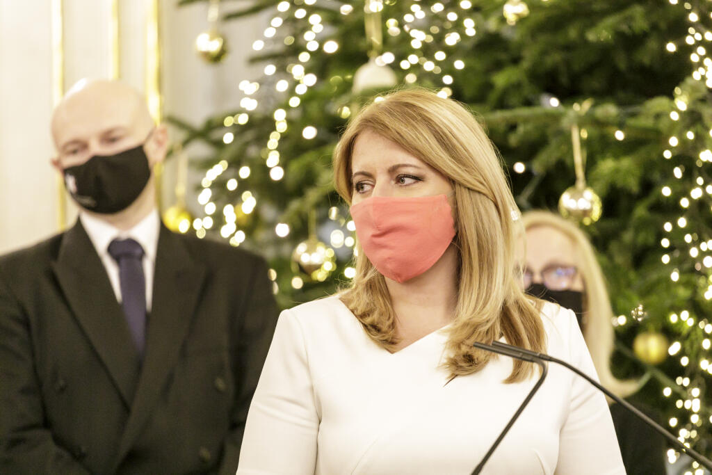 Na snímke prezidentka SR Zuzana Čaputová po stretnutí so slovenskymi vedcami v Bratislave 15. decembra 2020. FOTO TASR – Dano Veselský