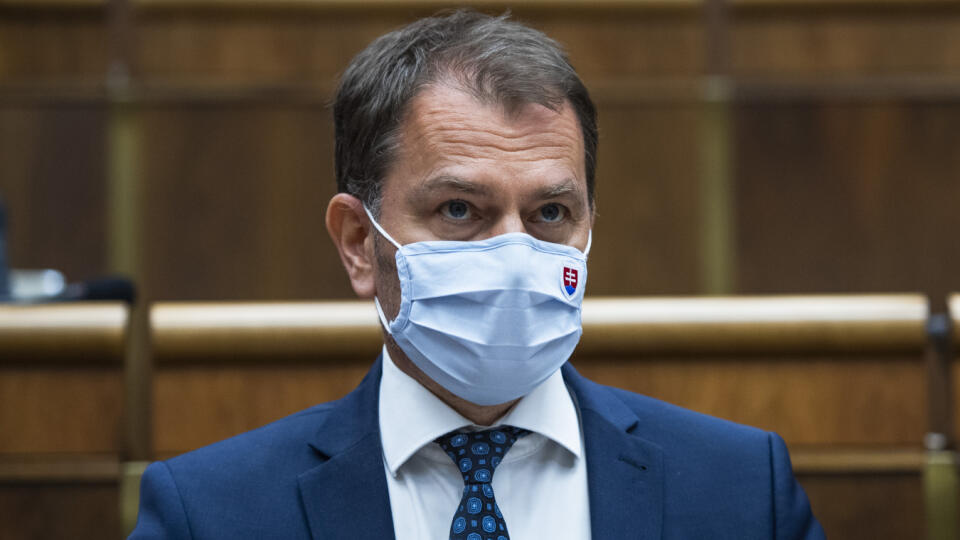 Na snímke podpredseda vlády a minister financií SR Igor Matovič (OĽaNO) počas rokovania mimoriadnej 34. schôdze NRSR v Bratislave 30. júna 2021. Minister financií Igor Matovič (OĽANO) čelí odvolávaniu z funkcie. FOTO TASR - Jaroslav Novák