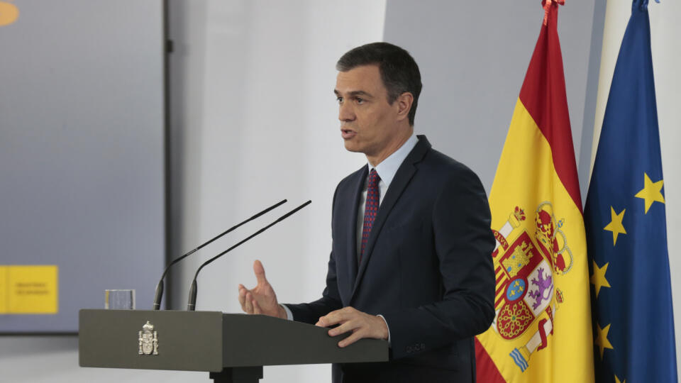 Španielsky premiér Pedro Sánchez reční 20. júna 2020 v Madride.