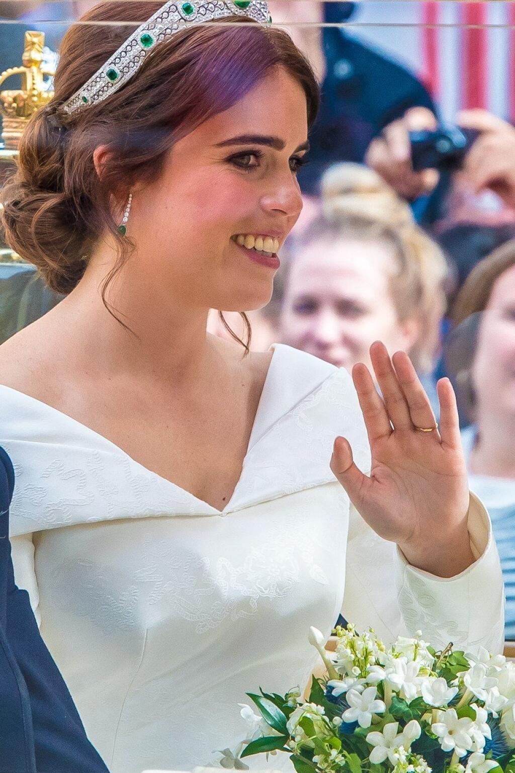 Princezná Eugenie nemala závoj.