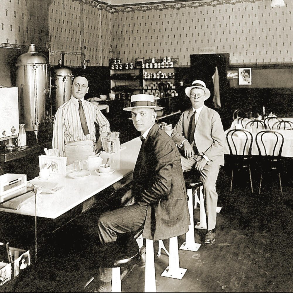 Vintage Photo of a Candid Moment In A Coffee Shop