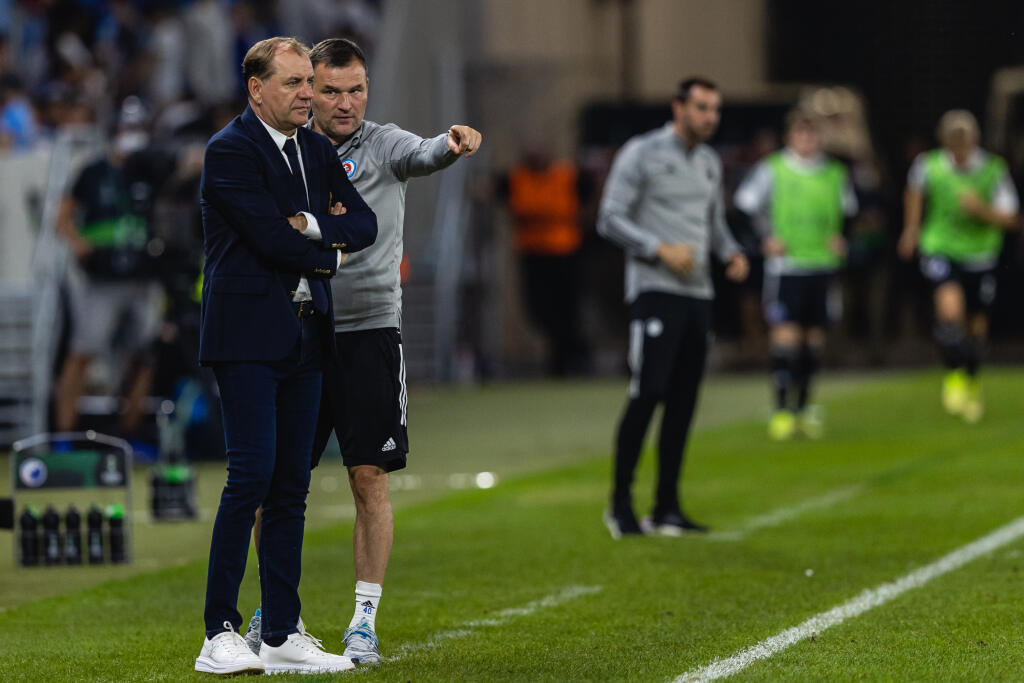 Na snímke Vladimír Weiss počas zápasu F skupiny Európskej konferenčnej ligy medzi ŠK Slovan Bratislava a FC Kodaň.