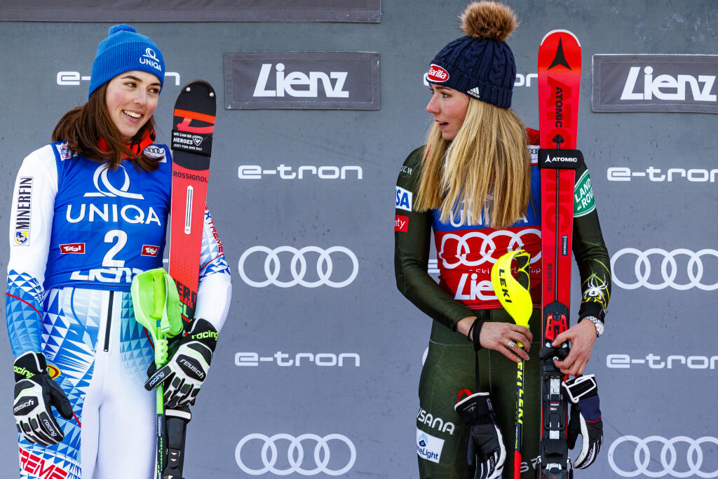 Petra Vlhová a Mikaela Shiffrinová.