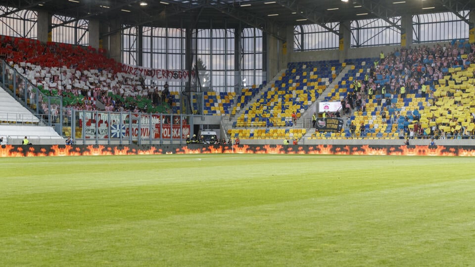 Na snímke fanúšikovia počas prvého zápasu 1. predkola Európskej ligy medzi FC DAC 1904 Dunajská Streda a MKS Cracovia Kraków.