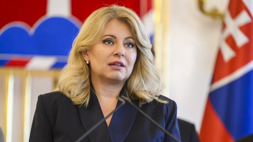Na snímke prezidentka SR Zuzana Čaputová počas vyhlásenia o svojom ďalšom postupe v súvislosti so schválenou novelou zákonov v oblasti trestného práva v Bratislave 16. februára 2024. FOTO TASR - Jaroslav Novák