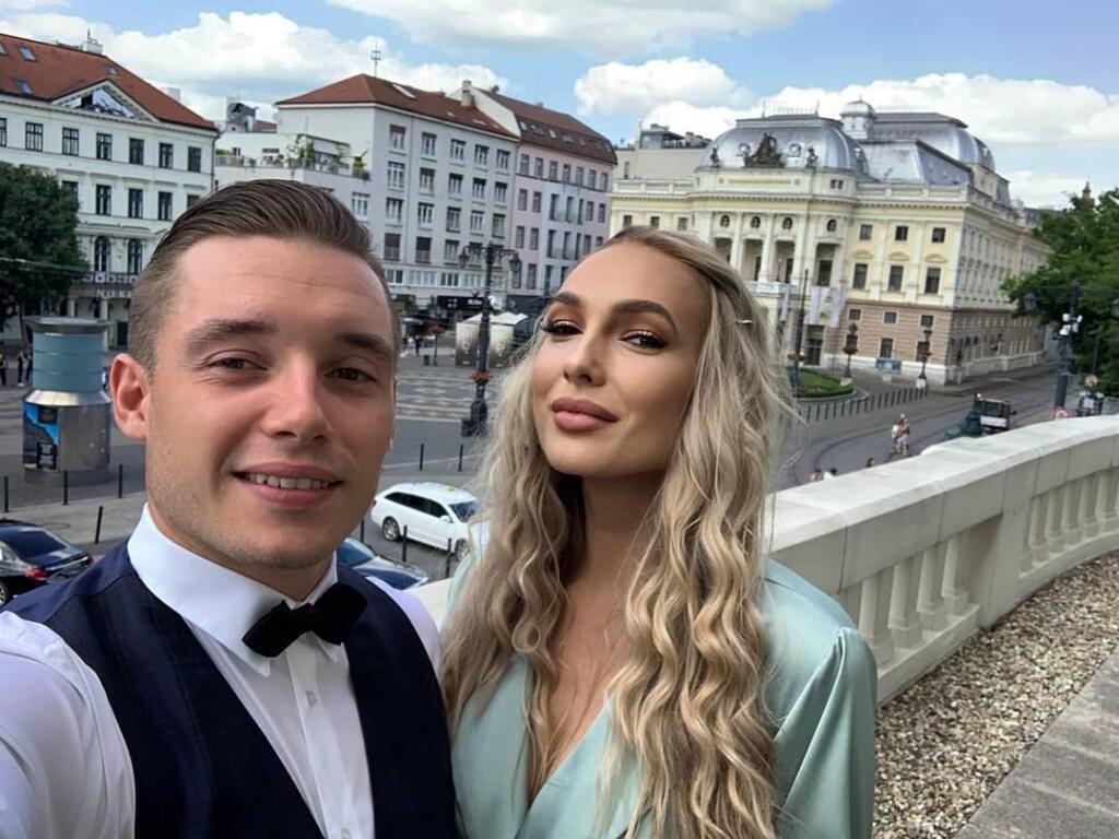Marko Daňo so svojou budúcou manželkou.