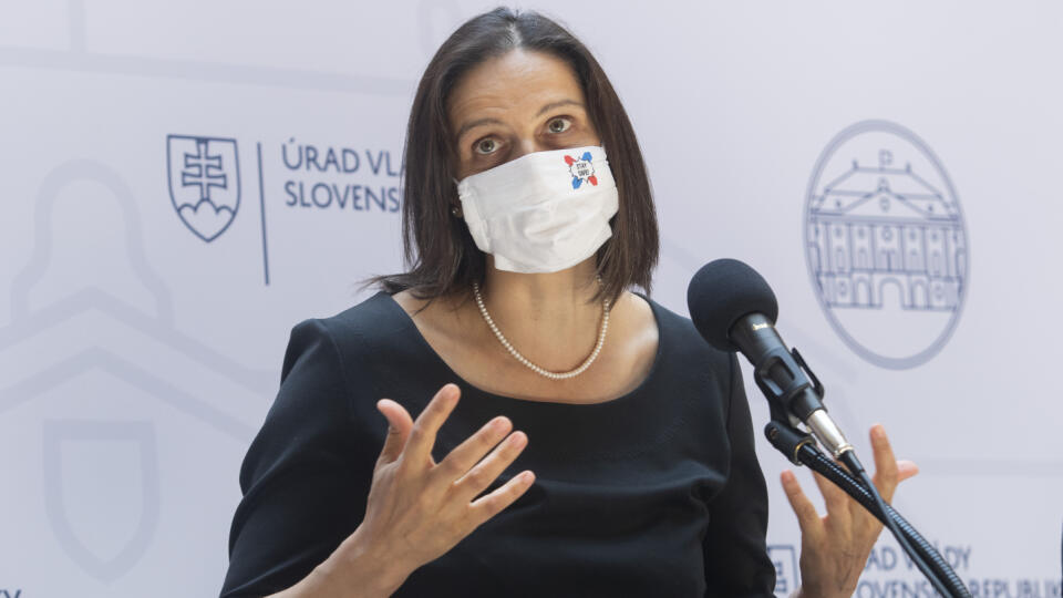 Na snímke ministerka spravodlivosti SR Mária Kolíková (Za ľudí) po 21. schôdzi vlády SR 7. júla 2021 v Bratislave. FOTO TASR - Martin Baumann