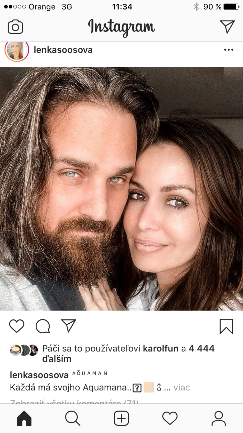 SLOVENSKÝ AQUAMAN Lenka Šóošová zaňho označila vlastného manžela Richarda.