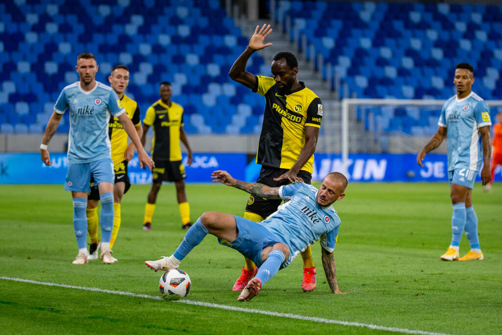 Druhé kolo Ligy majstrov 2021/2022 na Tehelnom poli kde sa stretli ŠK Slovan Bratislava a Young Boys Bern. Na snímke je Vladimír Weiss ml..