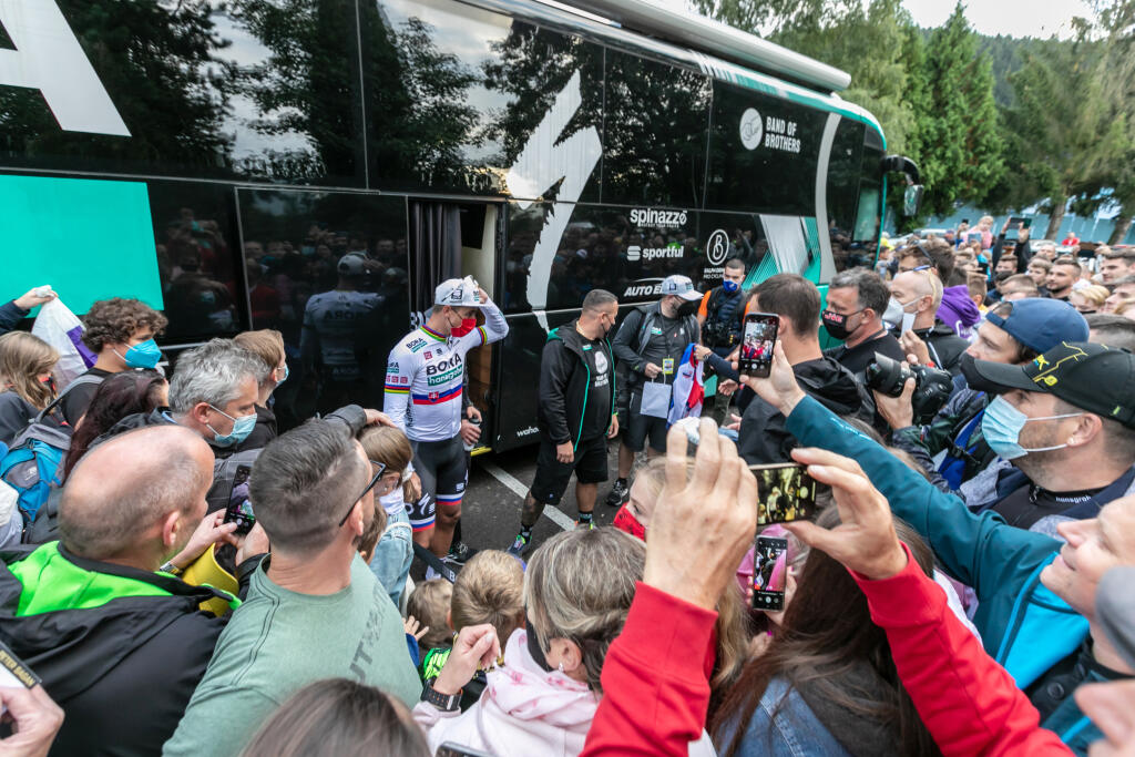 Na snímke je Peter Sagan počas druhej etapy cyklistických pretekov Okolo Slovenska s cieľom v Dolnom Kubíne.