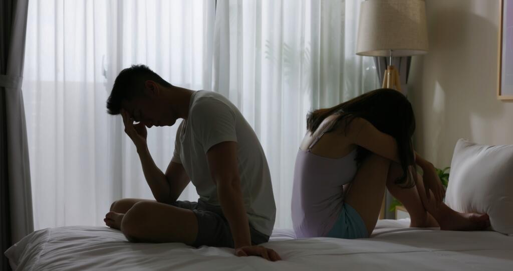 Marriage,Problem,Relationship,Difficulties,Concept,-,Asian,Young,Couple,Sitting