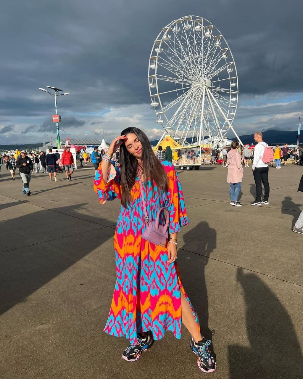 Tehotná modelka a moderátorka Soňa Skoncová na festivale Pohoda.