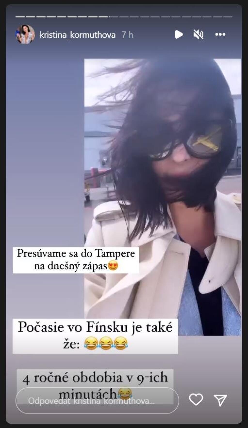 Kormúthová s otcom išli podporiť našich hokejistov priamo do Fínska. Privítalo ich poriadne divoké počasie.