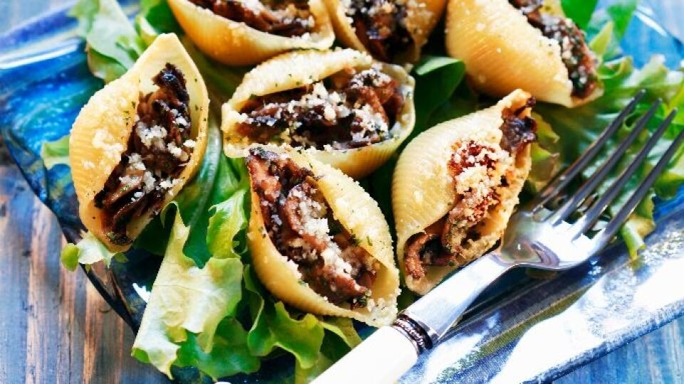 Plnené cestovinové mušle (Conchiglioni ripieni)