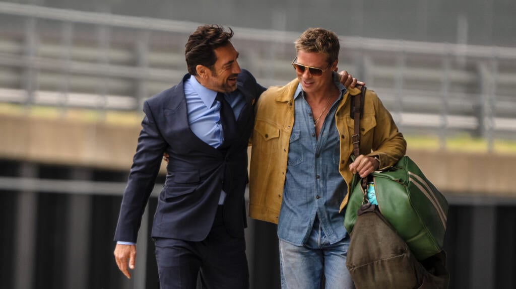 Javier Bardem a Brad Pitt vo filme F1.
