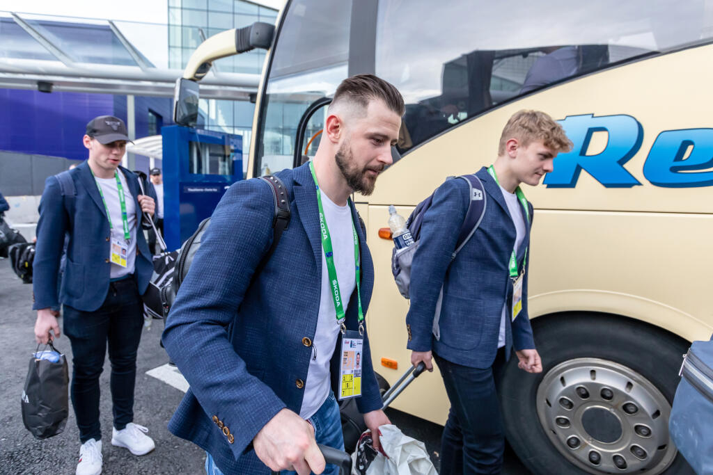 Slovenskí hokejisti prileteli do Helsínk na 85. majstrovstvá sveta. Na snímke je Tomáš Tatar.