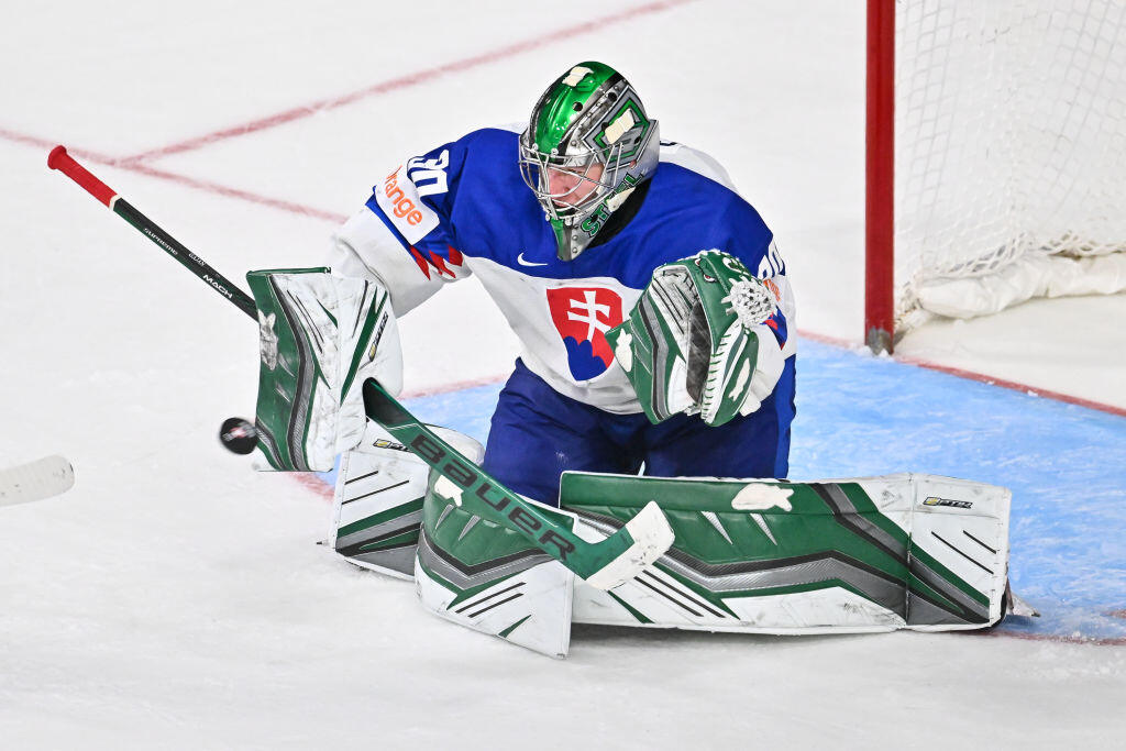 Slovenský brankár Adam Gajan na juniorskom šampionáte čaroval a zaslúžene získal ocenenie najlepšieho brankára turnaja.