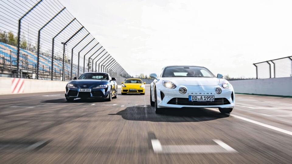 Alpine A110 S vs. Porsche 718 Cayman vs. Toyota GR Supra.