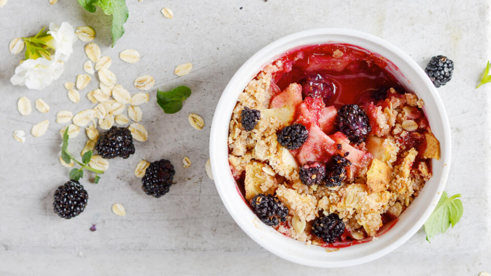 Bleskové ovocné crumble